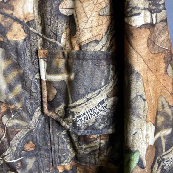 Vtg Walls Water-Pruf Hunters‎ Camouflage Full Zip Jacket Large Advantage Timber - Picture 5 of 11
